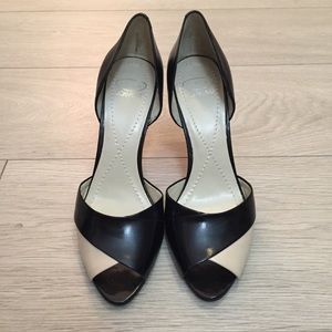 Circa Joan and David Black and White Pumps